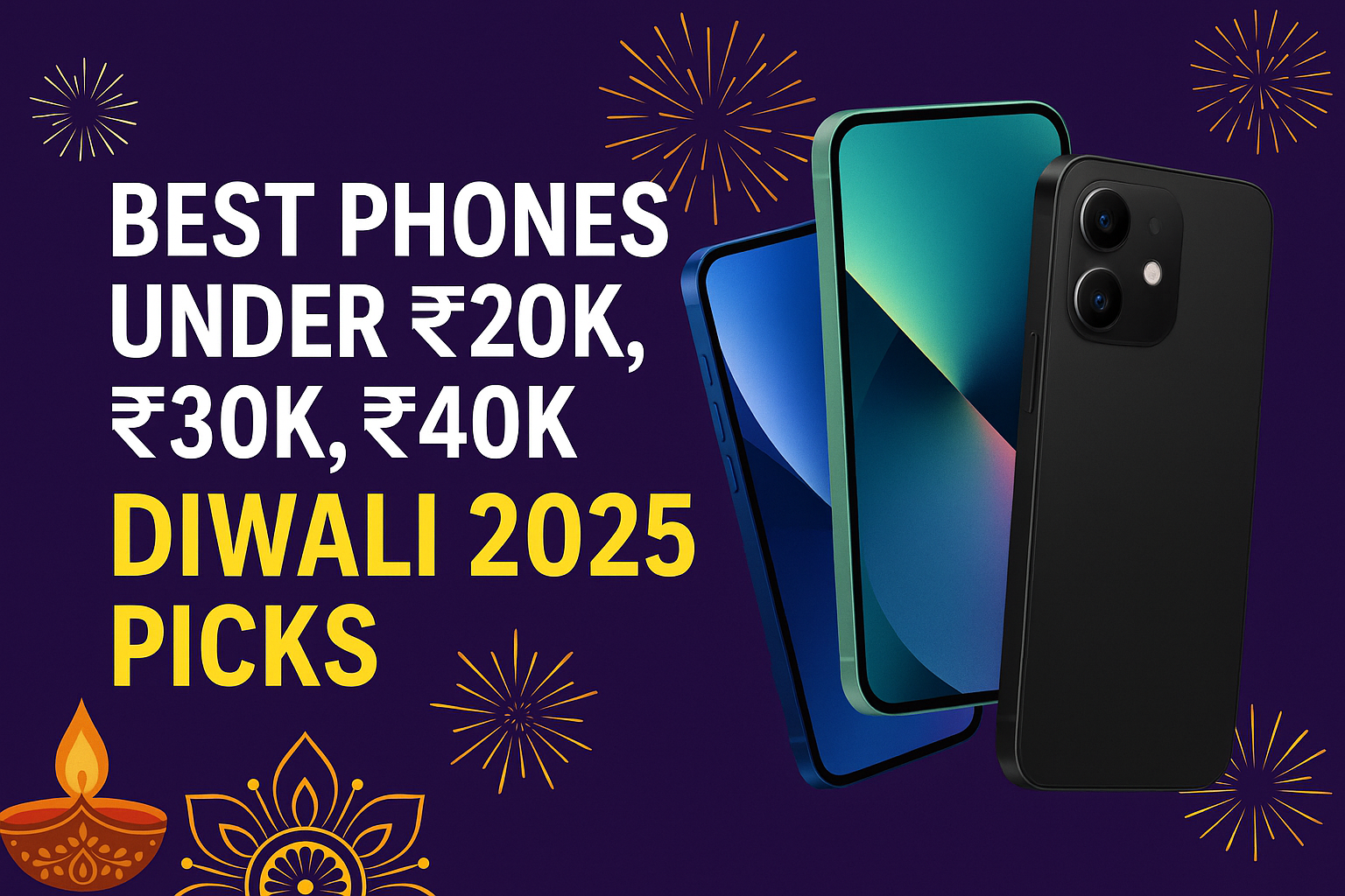 Best Phones Under ₹20K ₹30K ₹40K — Diwali 2025 Picks