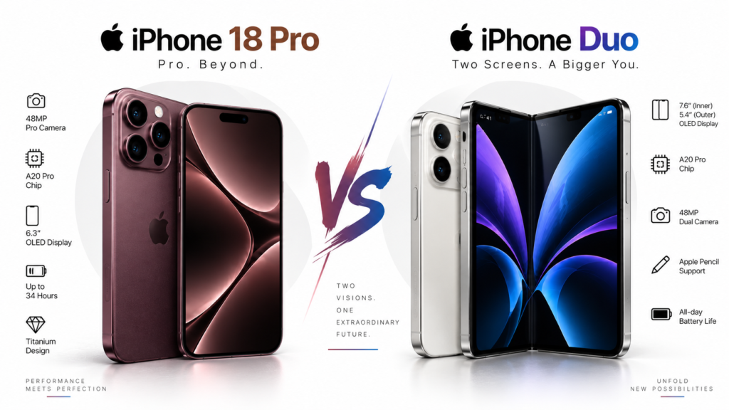 iphone 18 pro vs iphone due compare